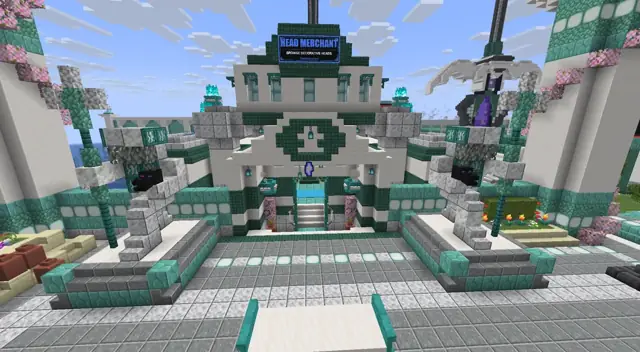 The Head Merchant building at spawn