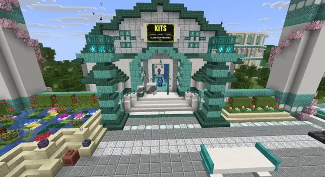 The Kits building at spawn