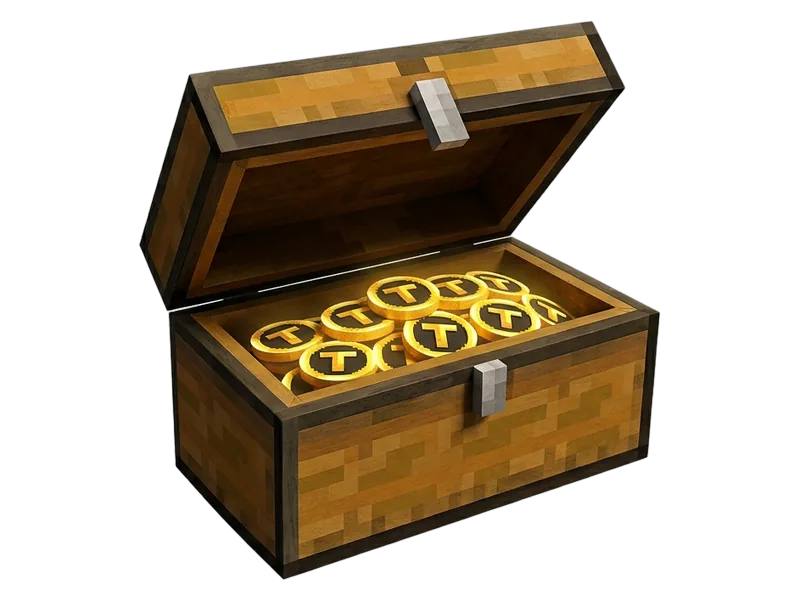 1,000 Tokens: a treasure chest of Token coins